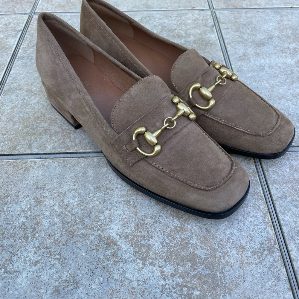 Saint G Suede Block Heels Moccasins - Picture 8 of 16